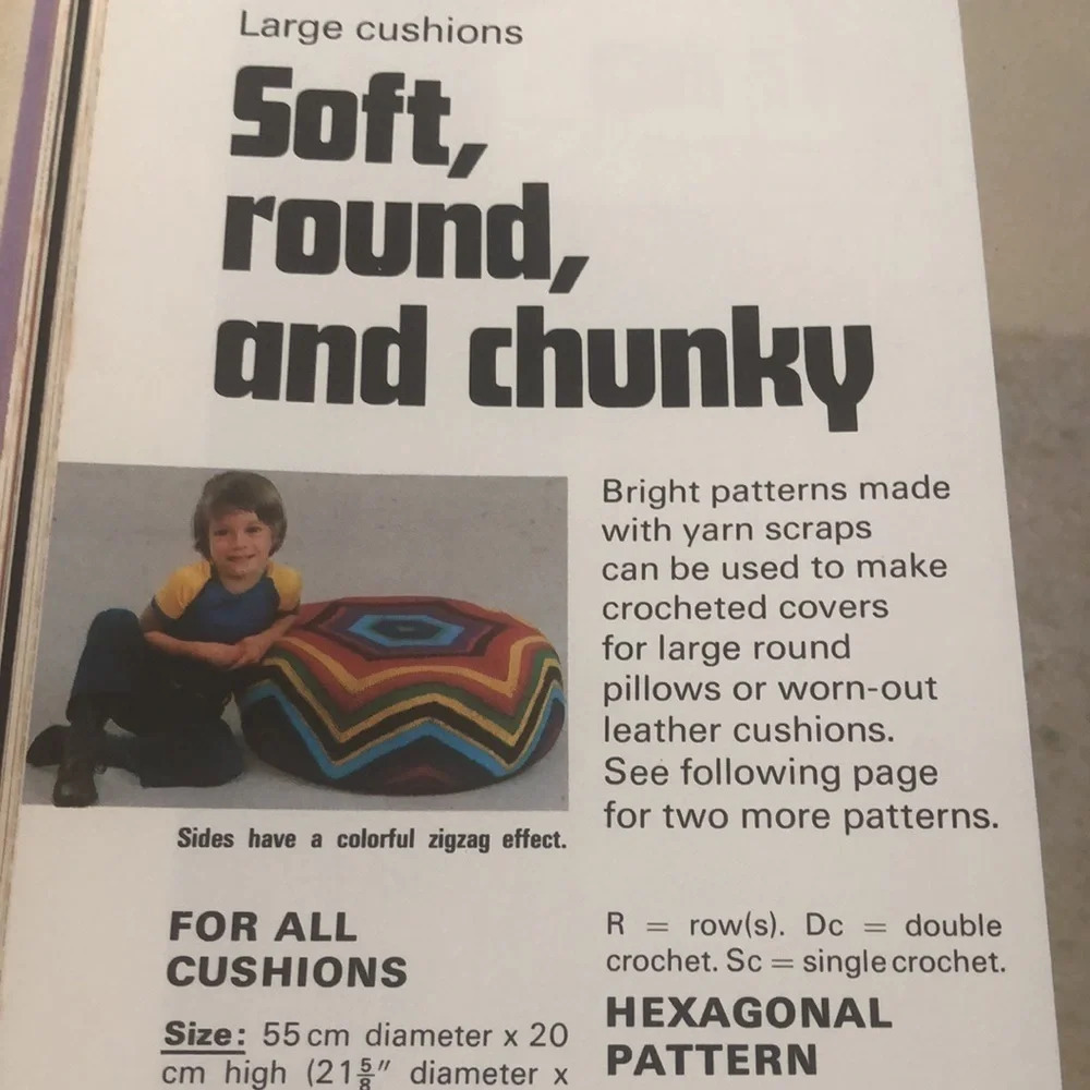 Home decorating with knitting and crochet Mary Harding 1973 1975 BoHo needlework - Picture 5 of 15